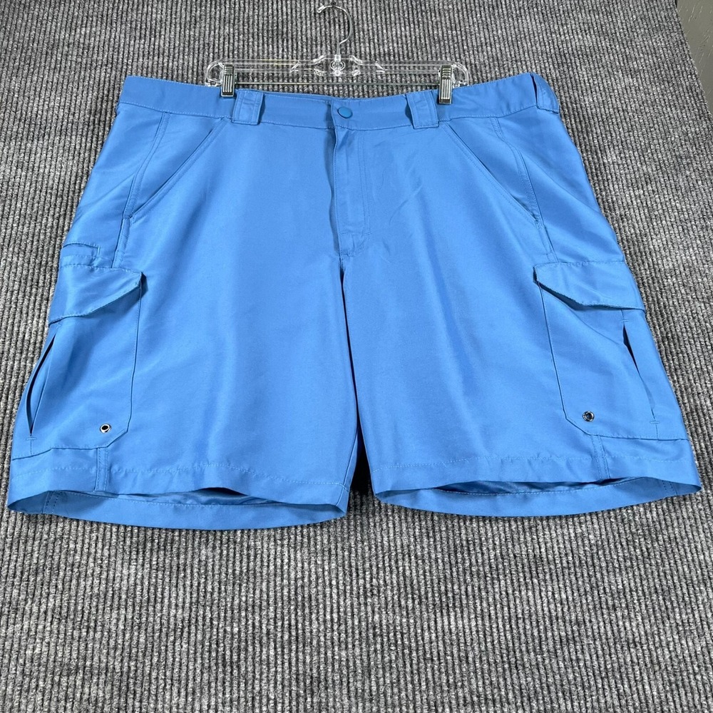 World Wide Sportsman Shorts Mens Size 44 Blue Lightweight Cargo Fishing Outdoor